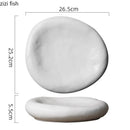 Axyaa Ceramic Shape Plate for Pastries, Sushi, and Desserts