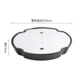 Axyaa Ceramic Dry Ice Plate Set for Seafood Sashimi and Salmon, Irregular Design