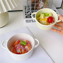 Axyaa Ceramic Double Ear Bowl Set - 6.5oz Mini Yogurt & Shufulei Small Bowl