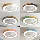 Axyaa Modern Wood Ceiling Fan Light with Remote Control, Dimmable LED and 3 Color Options