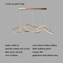Axyaa Modern Gold Ring LED Pendant Chandelier for Living Room Dining Room Kitchen Lighting