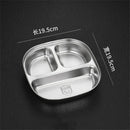Axyaa Stainless Steel Divided Serving Tray Dinner Plate Lunch Container