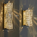 Axyaa Sparkling Crystal LED Wall Lamp in Gold/Chrome for Living Room, Bedroom, Study Hallway