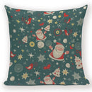Elk Snowflake Santa Claus Gloves Christmas Pillowcase by Axyaa