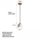 Axyaa Marble LED Bedside Chandelier: Elegant Home Lighting Suspension Lamp