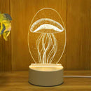 Axyaa 3D Acrylic LED Night Light | Romantic Bedroom Decoration Kids Lamp