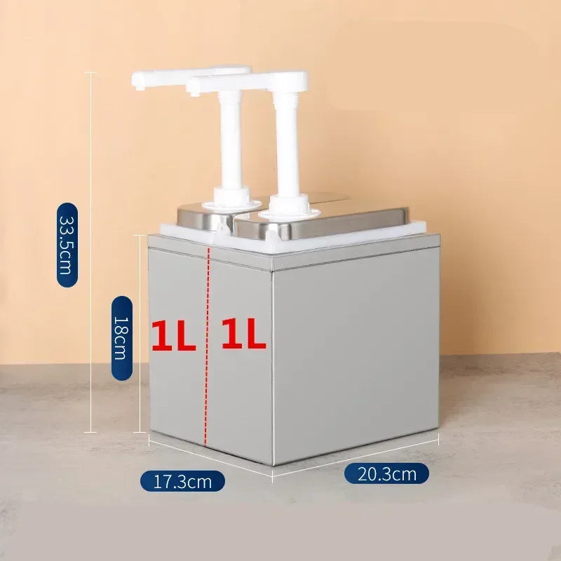 Axya Stainless Steel Sauce Pump Dispenser for Home and Commercial Use