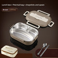 Axyaa Stainless Steel Insulated Lunch Box Set with Bag