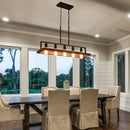 Axyaa Loft 5-Head Iron Pendant Light for Living Room and Restaurant
