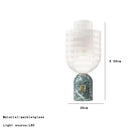 Axyaa Green Marble Table Lamp | Modern & Elegant Room Decor & Bedside Lighting