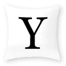 Axyaa Polyester Alphabet Cushion Cover 45X45cm for Home Sofa Decor