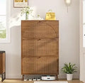 Axyaa 3-Drawer Wooden Shoe Storage Cabinet for Narrow Entryway