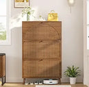 Axyaa 3-Drawer Wooden Shoe Storage Cabinet for Narrow Entryway
