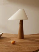 Solid Wood Conical Floor Lamp by Axyaa - Retro, Wabi Sabi Design for Home Decor