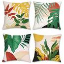Tropical Leaf Patterns Decorative Pillow Covers by Axyaa - For Sofa, Bedroom, Car
