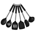 Axyaa 8-Piece Silicone Kitchen Utensil Set Stainless Steel Cooking Tools