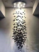 Axyaa Modern Crystal Chandelier: Large Staircase LED Lighting for Stylish Lobby & Hallway