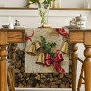 Axyaa Retro Style Christmas Table Runner for Wedding Holiday Party Decor