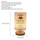 Axyaa LED European Cloth Table Lamp with Solid Wood Base & USB Plug
