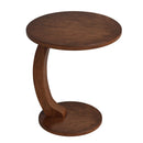 Mid-Century C-Shaped Wood End Table by Axyaa