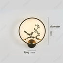 Axyaa LED Chinese Branch Flower Bird Wall Lamp for Home Decoration