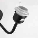 Axya Curved Metal LED Wall Lamp with Pleated Lampshade