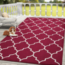 Axyaa Brown Washable Indoor Entrance Mat with Geometry Pattern, 50x80