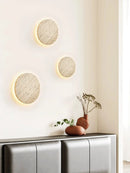 Axya Stone Round Wall Lamp for Bedroom Retro Decor 20cm 25cm 30cm