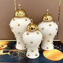 Axyaa Light Luxury Electroplated General Jar Vase - Home Decor Handicraft for Living Room