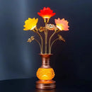 Axyaa LED Lotus Table Lamp: Illuminating Buddha's Presence in Worship Settings