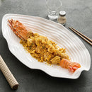 Axyaa Ceramic Sashimi Plate for Steak and Seafood - Large, Elegant Tableware
