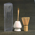 Axyaa Matcha Tea Set Bamboo Whisk Scoop Ceramics Bowl Handmade Ceremony Tool