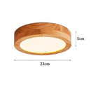 Axyaa Modern Round LED Wood Ceiling Lights for Bedroom, Nordic Design Home Decor Lamp