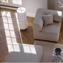 Axyaa Japanese Retro Fabric Floor Lamp. Rechargeable Desk Lamp in Traditional Wabi Sabi Style.