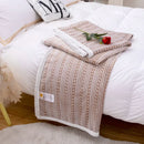 Axyaa Cloud Net Wave Coral Fleece Blanket: Soft, Warm Sofa Comfort for All Seasons