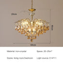 Axyaa Nordic Crystal Chandelier: Modern Luxury Ceiling Light for Master Bedroom & Dining Room