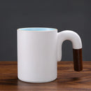 Axyaa Gradient Mug: Large-capacity Rough Pottery Coffee Cup with Handle