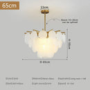 Axyaa Glass Shell Chandelier Pendant Lights - Modern Nordic Style Hanging Lamps