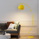 Axyaa Nordic Yellow LED Fishing Floor Lamp for Modern Living Rooms