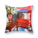 Axyaa Red Wine & Lotus Flower Decorative Pillow Cover 45x45cm