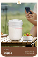 Axyaa 304 Vacuum Insulated Layered Portable Lunch Box for Office Workers