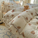 Axyaa Spring Flowers Princess Bedding Set: Duvet Cover, Sheet, Pillowcases