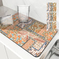 Ethnic Absorbent Draining Mat by Axyaa: Quick Dry Kitchen & Bathroom Mat