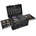 Axyaa Barber Briefcase with Sliding Tray for Clippers & Scissors: Professional Hair Tools Case