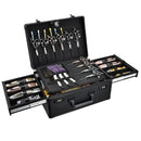 Axyaa Barber Briefcase with Sliding Tray for Clippers & Scissors: Professional Hair Tools Case