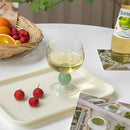 Axyaa Green Ball Stemmed Red Wine Glass - Short Stem Cocktail Goblet