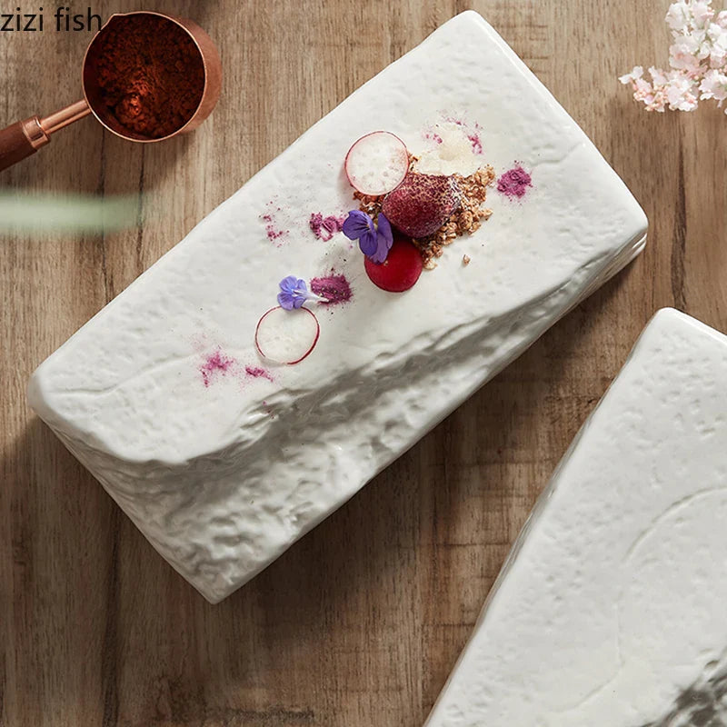 Axya Ceramic Steak Plate Snack Dessert Dish Tableware Pastry Desserts Plates