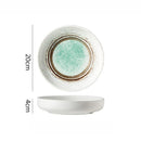 Axyaa Ceramic Tableware Collection: Kiln Changes Salad Dessert Plates Pasta Soup Molecular Dish