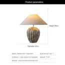 Axyaa Ceramic Desk Lamp LED Floor Light Fabric Lampshade