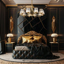 Axyaa Luxe Gold LED Pendant Chandelier for Home Decor Lighting